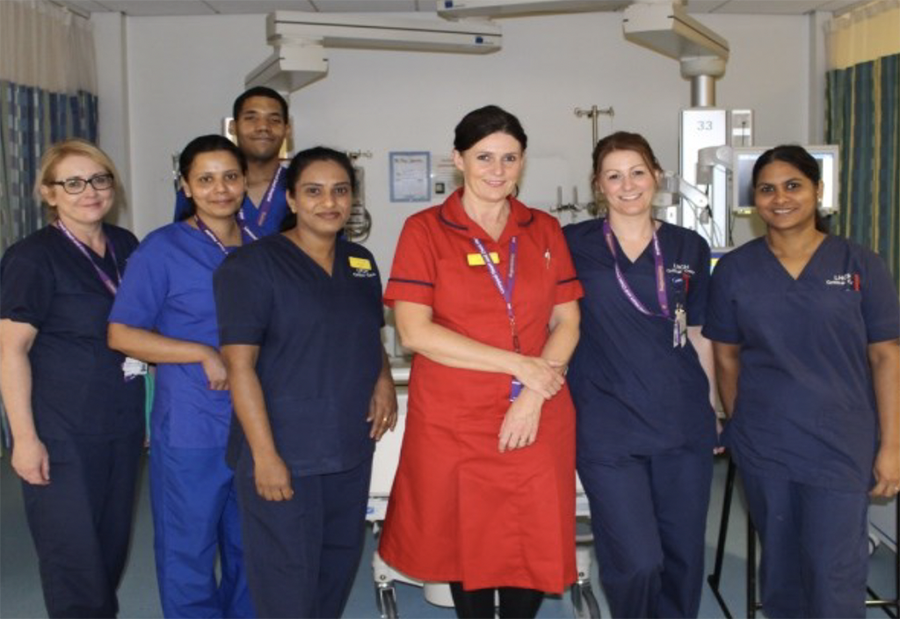 Trainee doctors and nurses in uniform