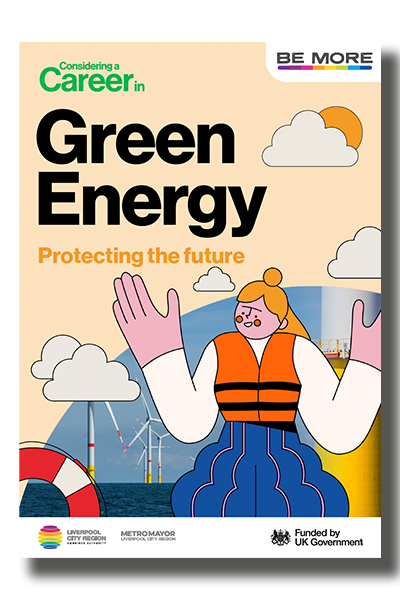 Career guide cover featuring illustration of female in hi-vis vest