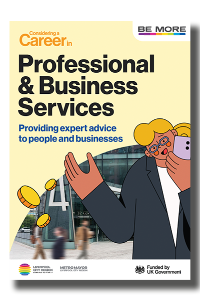 Career guide cover featuring illustration of female professional
