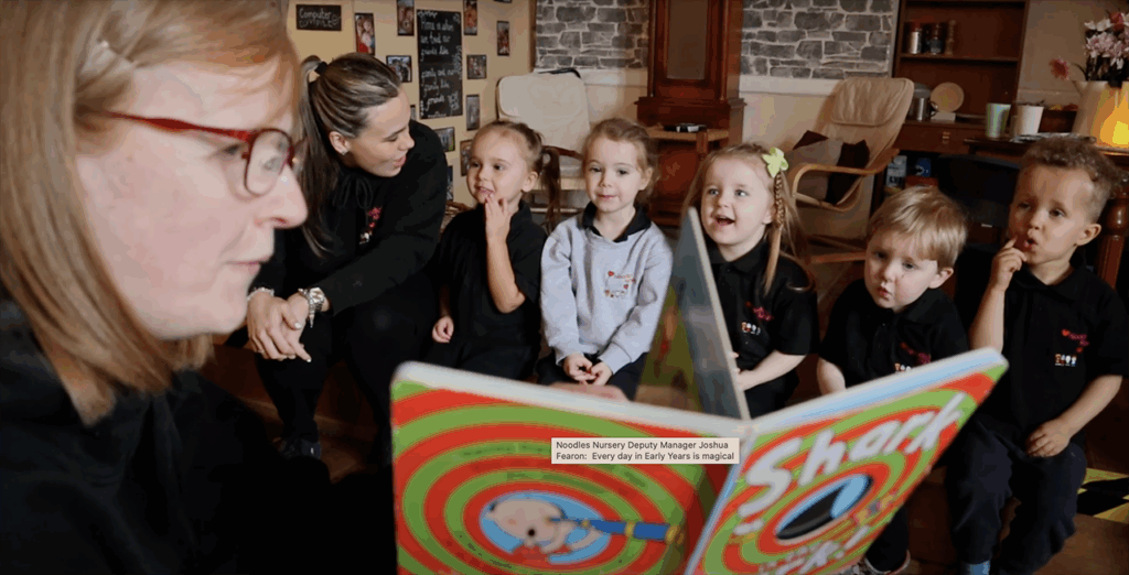 Early Years classroom with teacher and young pupils