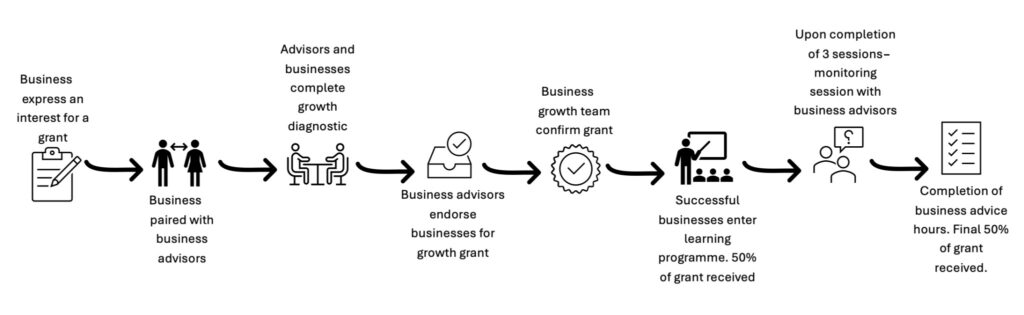 Flow diagram showing steps in investment programme
