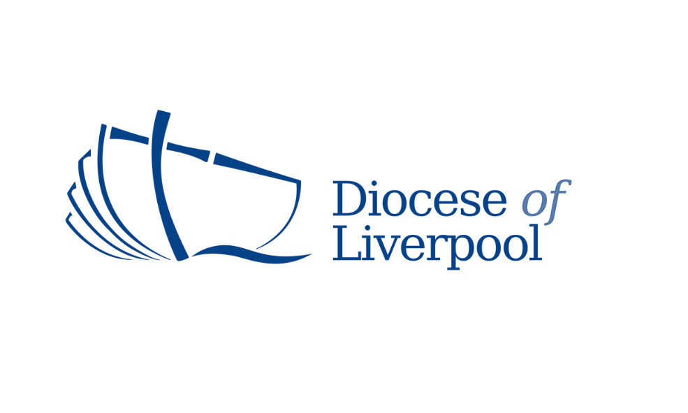 Diocese of Liverpool logo in blue on white background