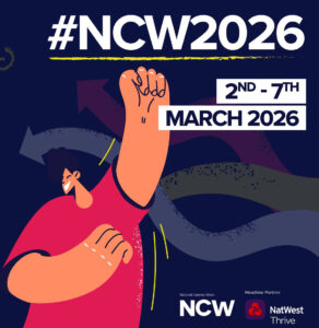 NATIONAL CAREERS WEEK 2–7 MARCH 2026 NATIONAL CAREERS WEEK 2026 GRAPHIC WITH ILLUSTRATED CHARACTER