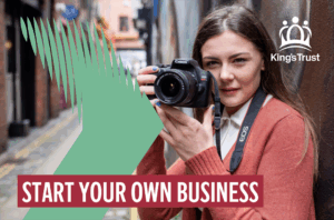 Image of young female with a camera