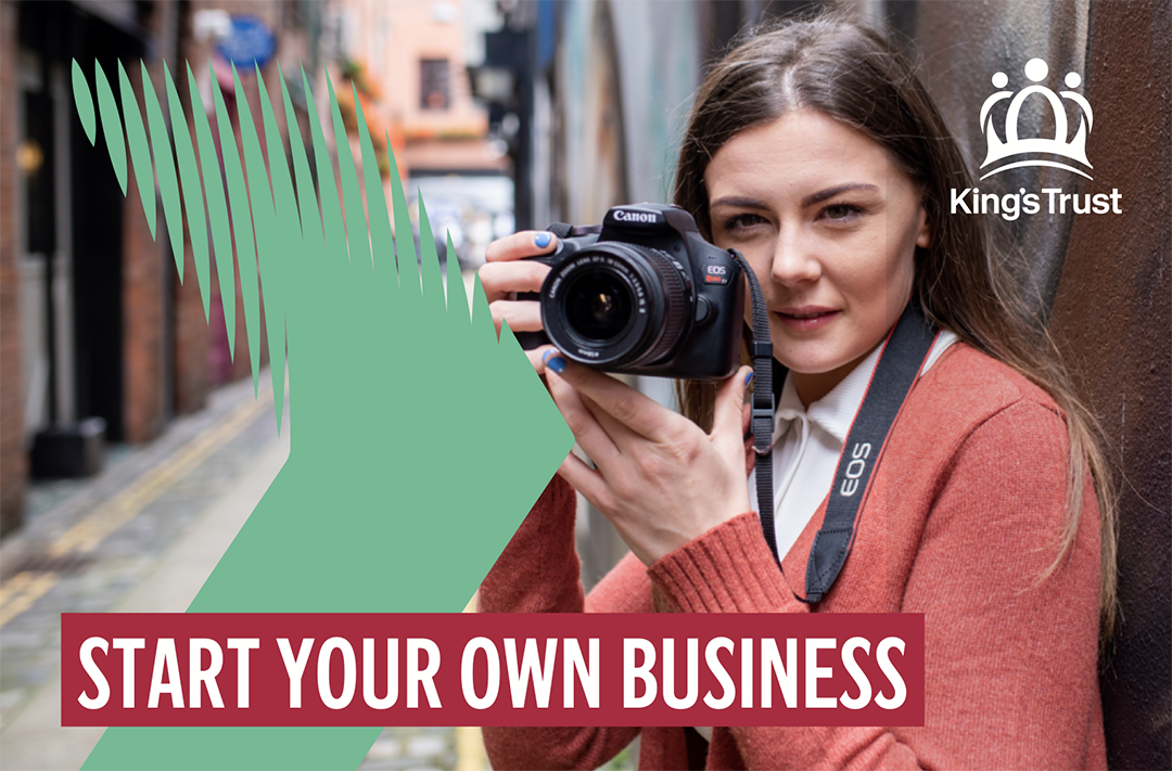 Image of young female with a camera