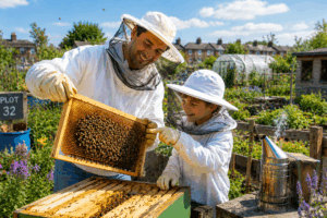 SHOW ME THE HONEY: BEEKEEPING HOBBY TO CAREER Image of beekeepers