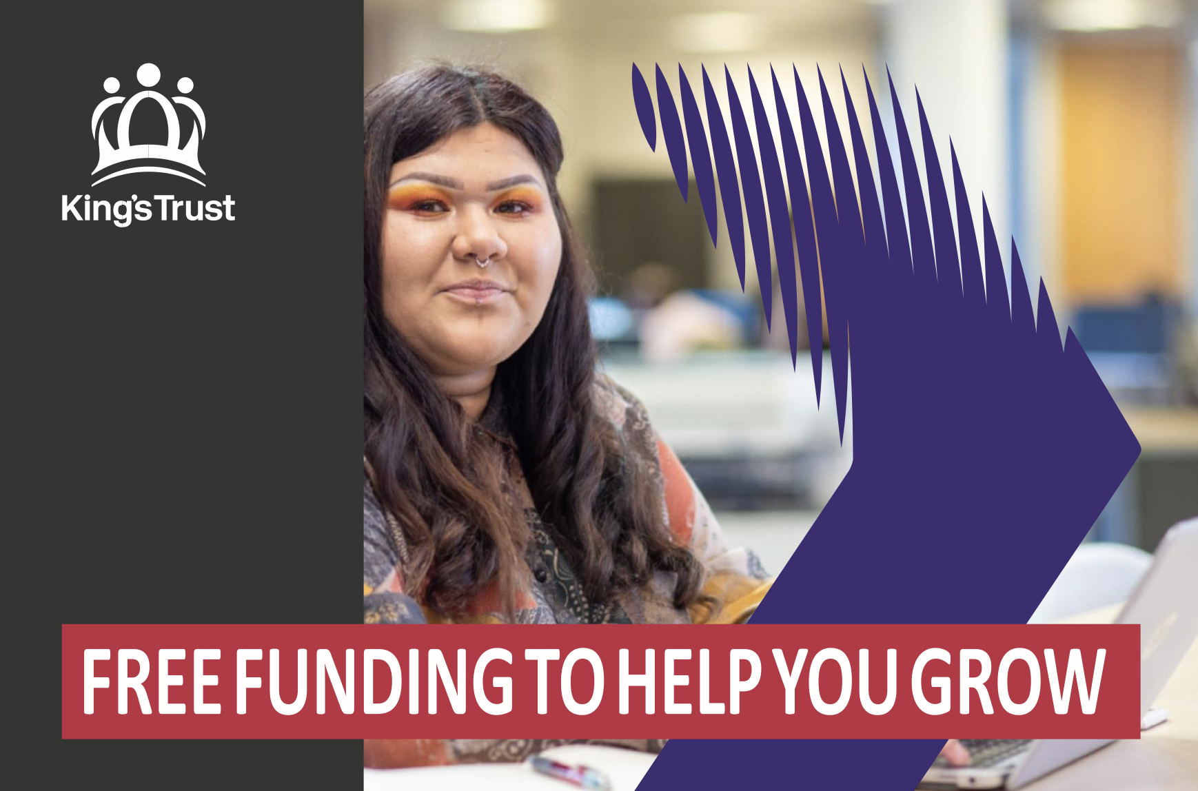 Image of young female receiving employment support