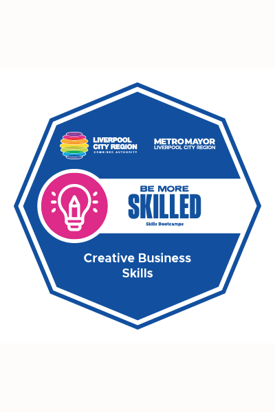 Image of digital badge award for creative business skills