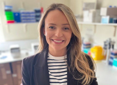 Female Scientist in medical background